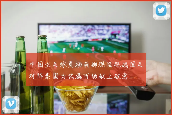中国女足球员杨莉娜现场观战国足对阵泰国为武磊百场献上敬意